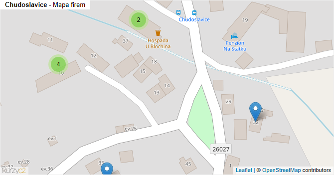 Chudoslavice - mapa firem