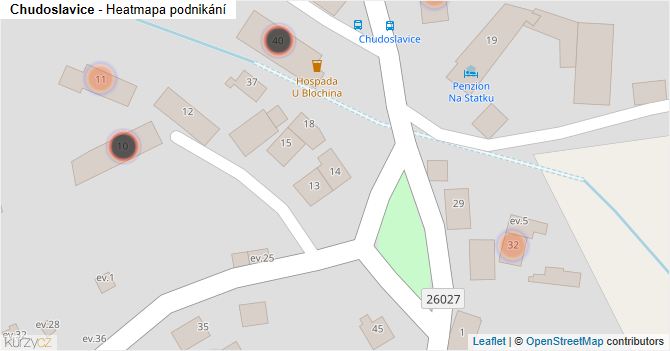 Chudoslavice - mapa podnikání