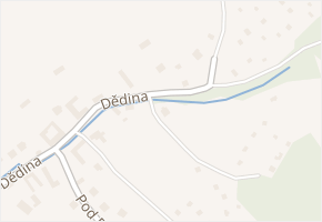 Dědina v obci Chvalčov - mapa ulice