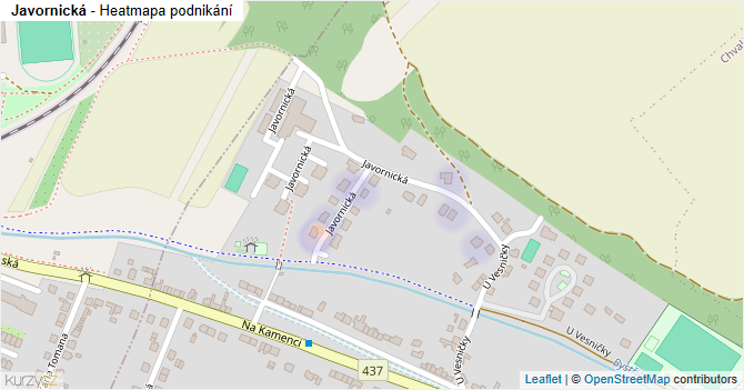 Javornická - mapa podnikání