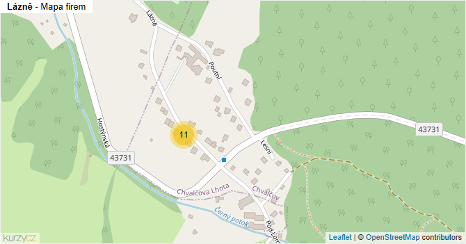 Lázně - mapa firem