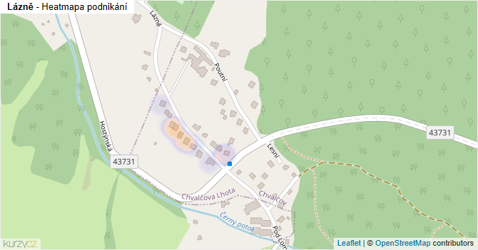 Lázně - mapa podnikání