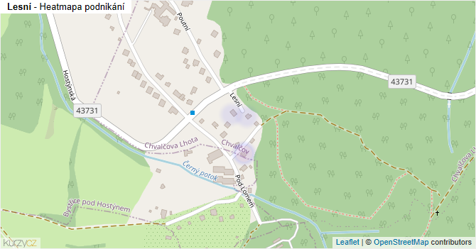 Lesní - mapa podnikání