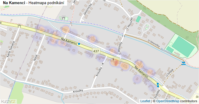 Na Kamenci - mapa podnikání