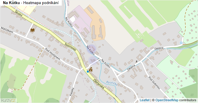 Na Kůtku - mapa podnikání