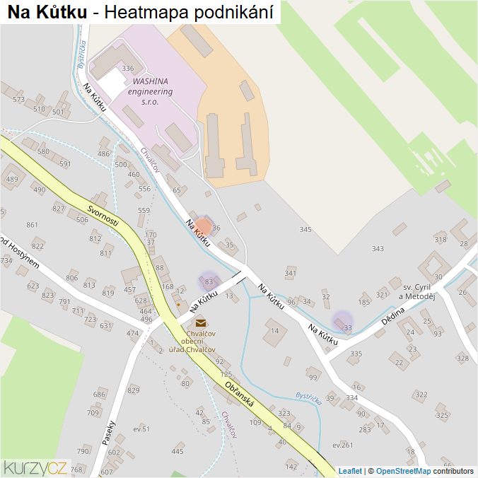 Mapa Na Kůtku - Firmy v ulici.