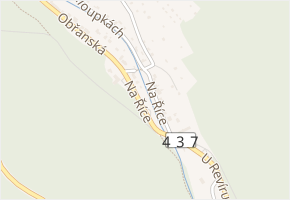Na Říce v obci Chvalčov - mapa ulice