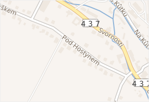 Pod Hostýnem v obci Chvalčov - mapa ulice
