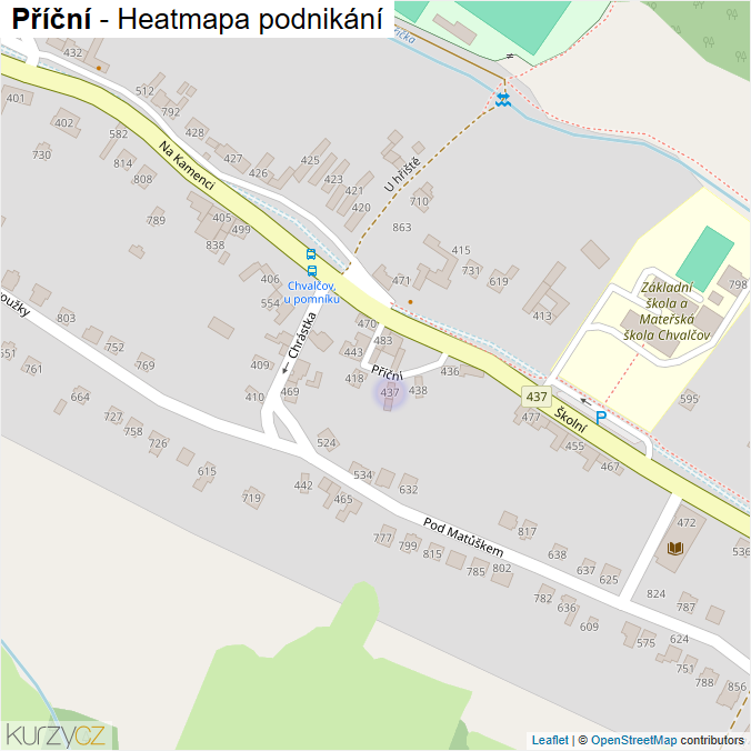 Mapa Příční - Firmy v ulici.