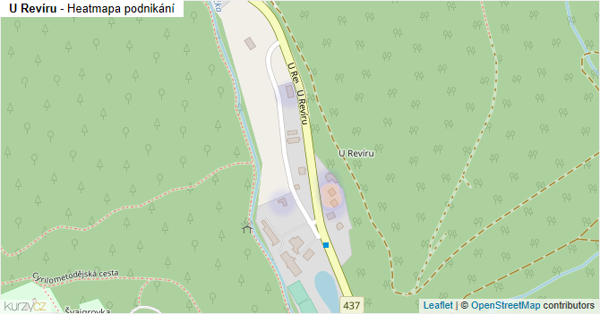 U Revíru - mapa podnikání