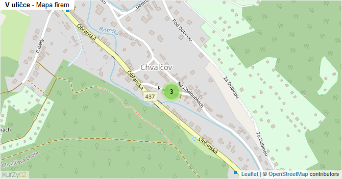 V uličce - mapa firem