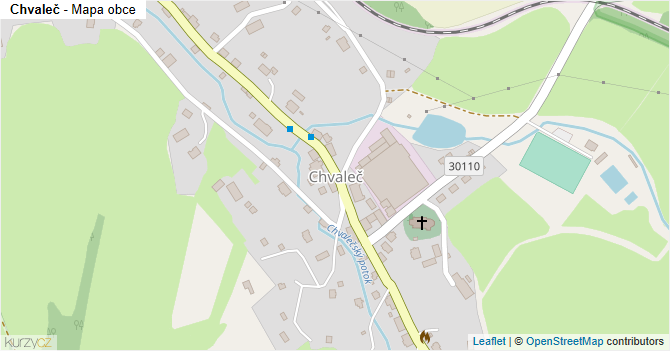 Chvaleč - mapa obce