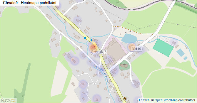 Chvaleč - mapa podnikání