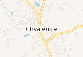 Chválenice v obci Chválenice - mapa části obce