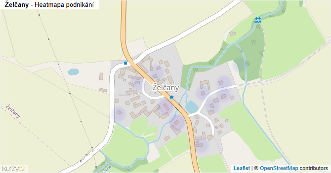 Želčany - mapa podnikání
