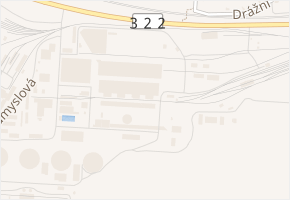 Drážní domek v obci Chvaletice - mapa ulice