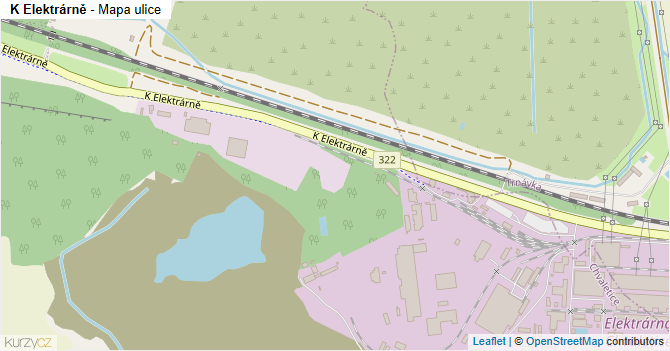 K Elektrárně - mapa ulice