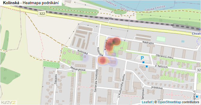 Kolínská - mapa podnikání