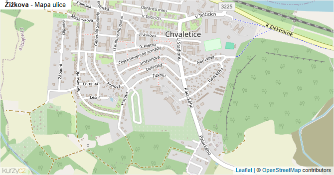 Žižkova - mapa ulice