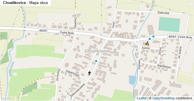 Chvalíkovice - mapa obce