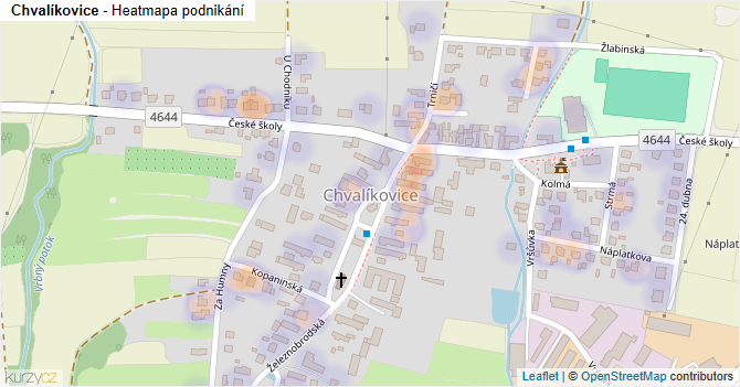 Chvalíkovice - mapa podnikání