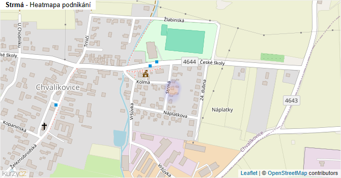 Strmá - mapa podnikání