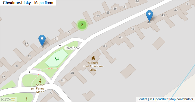 Chvalnov-Lísky - mapa firem