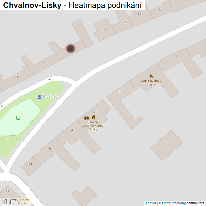 Mapa Chvalnov-Lísky - Firmy v obci.