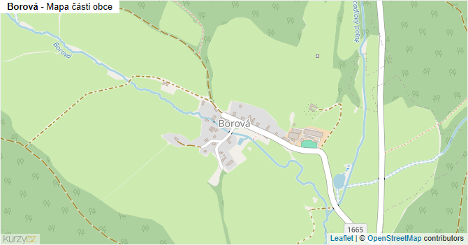 Borová - mapa části obce