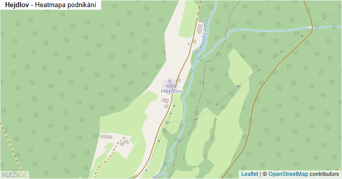 Hejdlov - mapa podnikání
