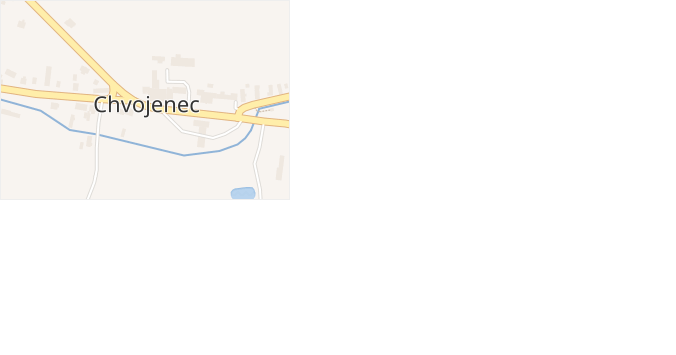 Chvojenec v obci Chvojenec - mapa části obce