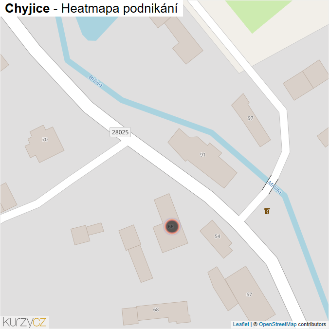 Mapa Chyjice - Firmy v obci.