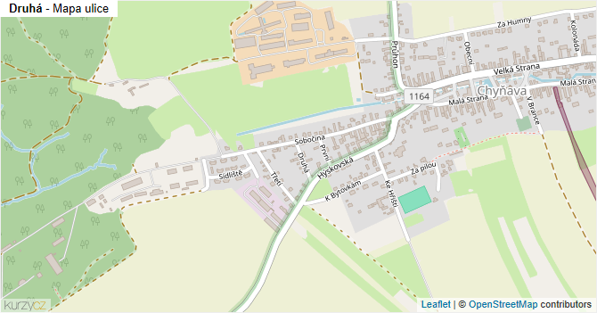 Druhá - mapa ulice