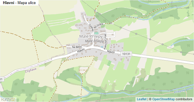 Hlavní - mapa ulice