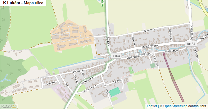 K Lukám - mapa ulice