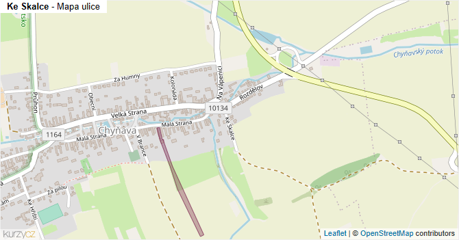 Ke Skalce - mapa ulice