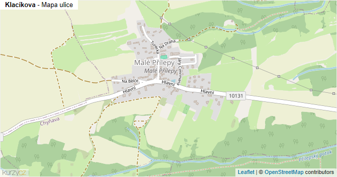 Klacíkova - mapa ulice