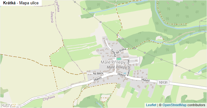 Krátká - mapa ulice