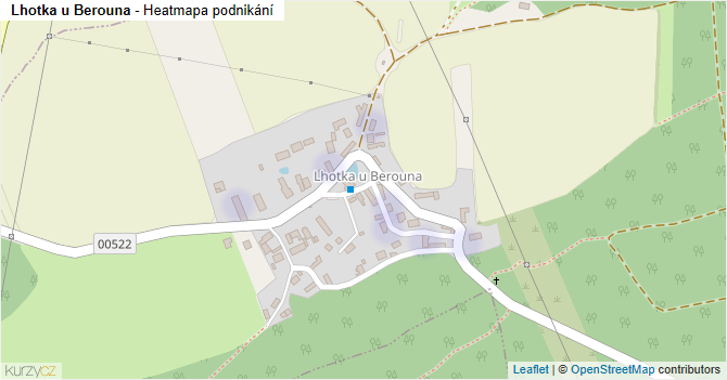 Lhotka u Berouna - mapa podnikání