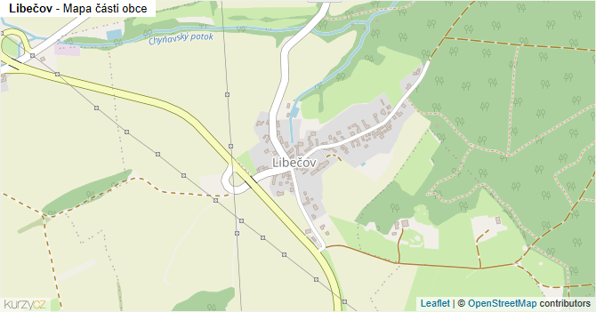 Libečov - mapa části obce