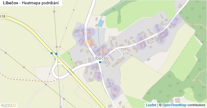 Libečov - mapa podnikání