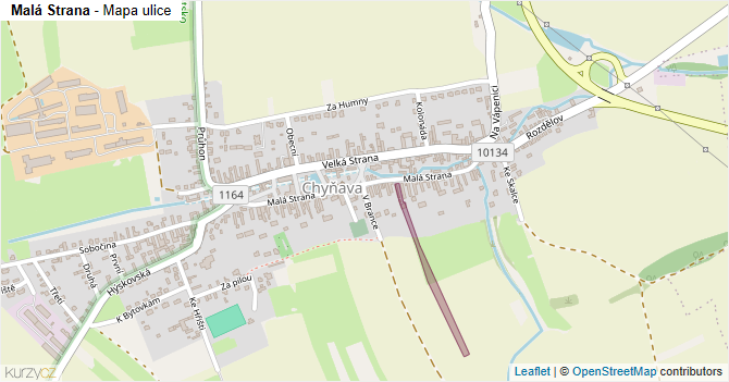 Malá Strana - mapa ulice