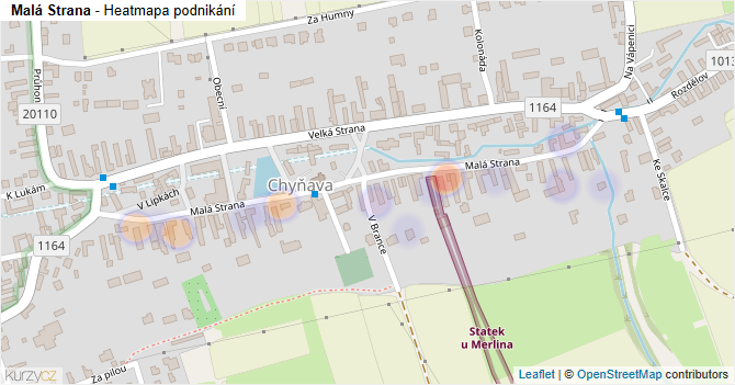 Malá Strana - mapa podnikání