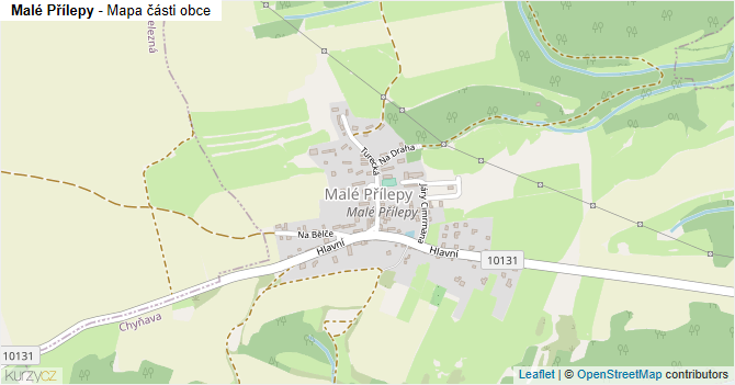 Malé Přílepy - mapa části obce