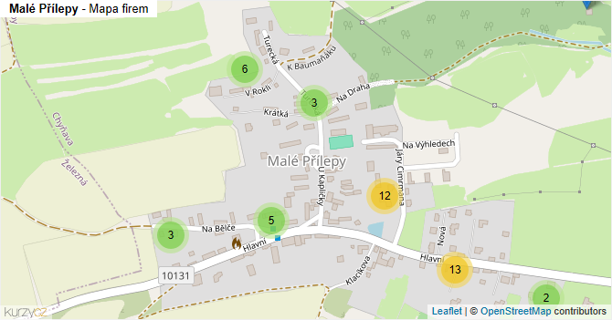 Malé Přílepy - mapa firem