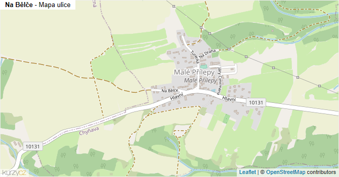 Na Bělče - mapa ulice