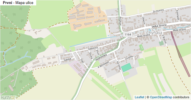 První - mapa ulice