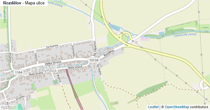 Rozdělov - mapa ulice