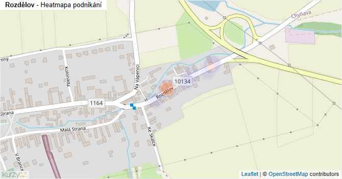 Rozdělov - mapa podnikání