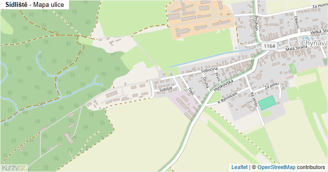 Sídliště - mapa ulice